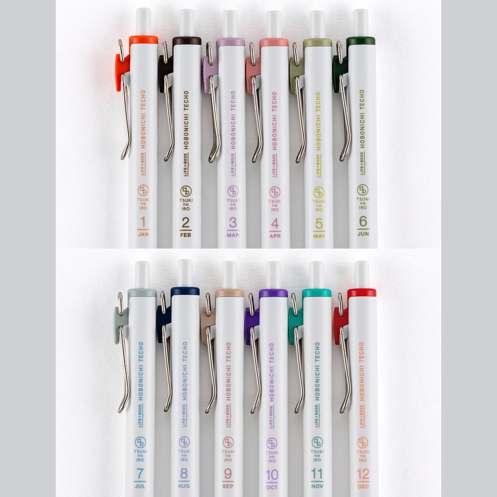 Hobonichi Techo - TSUKI no IRO: Uni-Ball One - July - December Set with Case