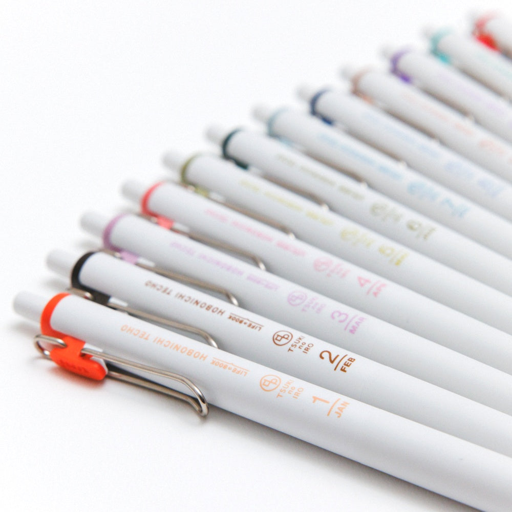 Hobonichi Techo - TSUKI no IRO: Uni-Ball One - July - December Set with Case