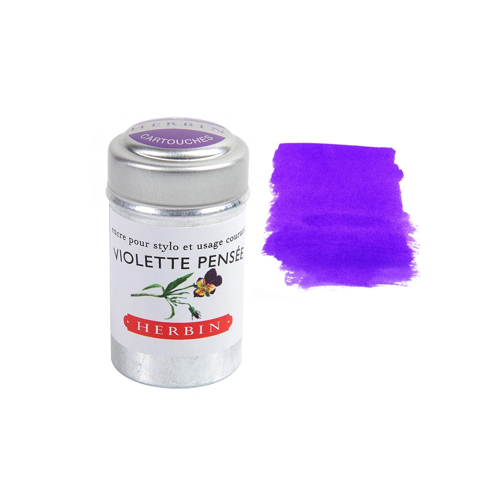 Violet Ink Note J. Herbin Fountain Pen Ink Cartridges - Violette Pensee (Violet) – M ...