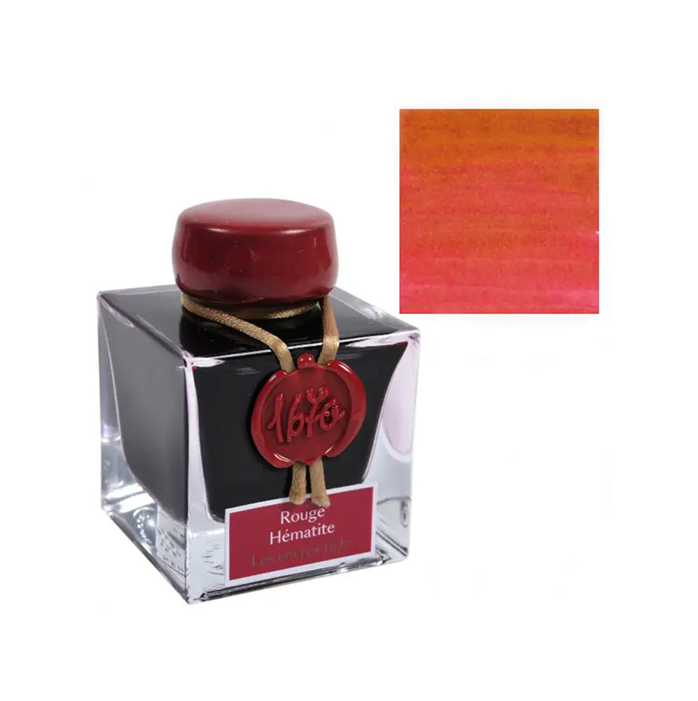 J. Herbin 1670 Ink with Gold Shimmer 50ml - Rouge Hematite