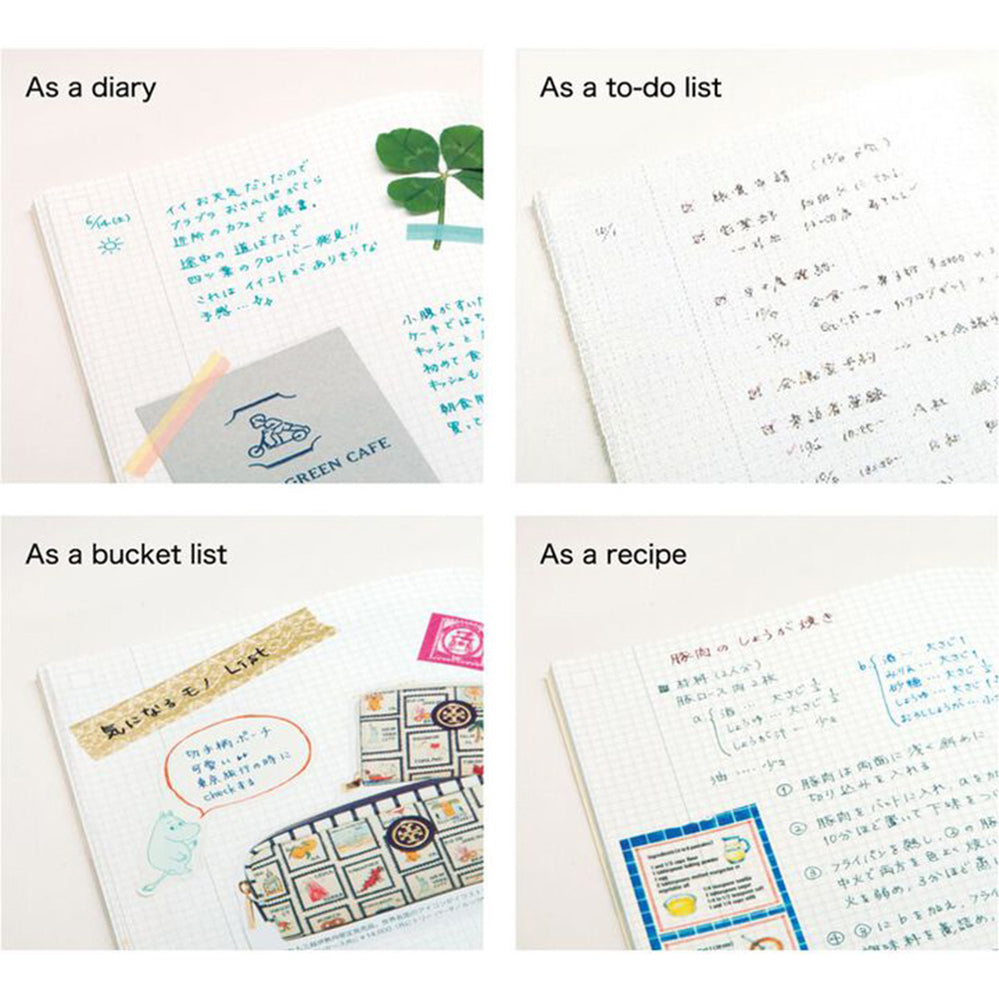 Jibun Techo Idea Grid Notebook B6 Slim Set of 2