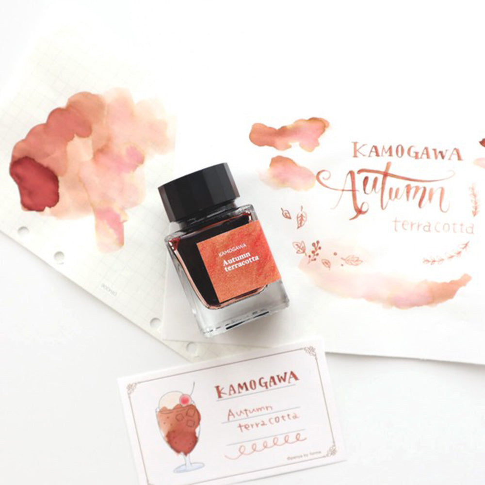 Kamogawa Fountain Pen Ink - Autumn Terracotta - M.Lovewell