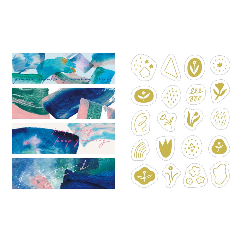 Kitta Collage Washi Tape and Stickers - Message