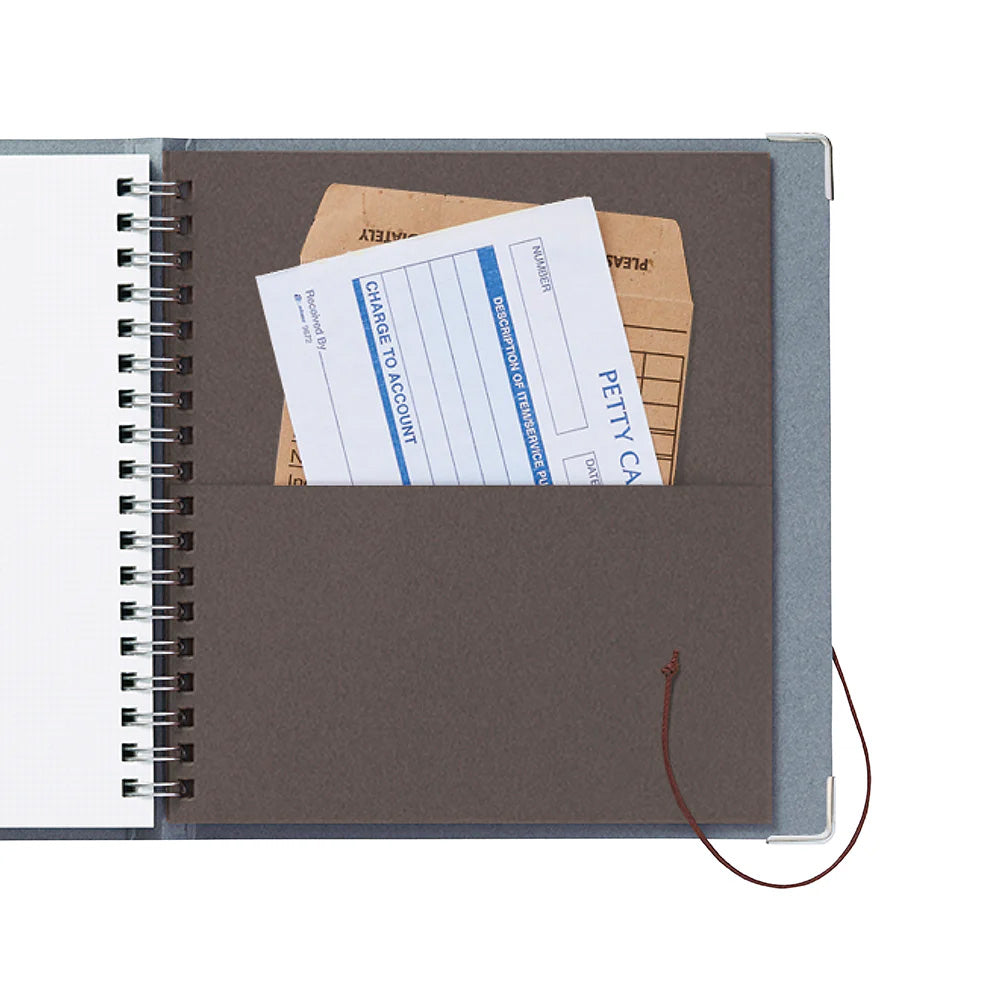 Kleid Stationery String Tie Notebook - Square - Blue Gray