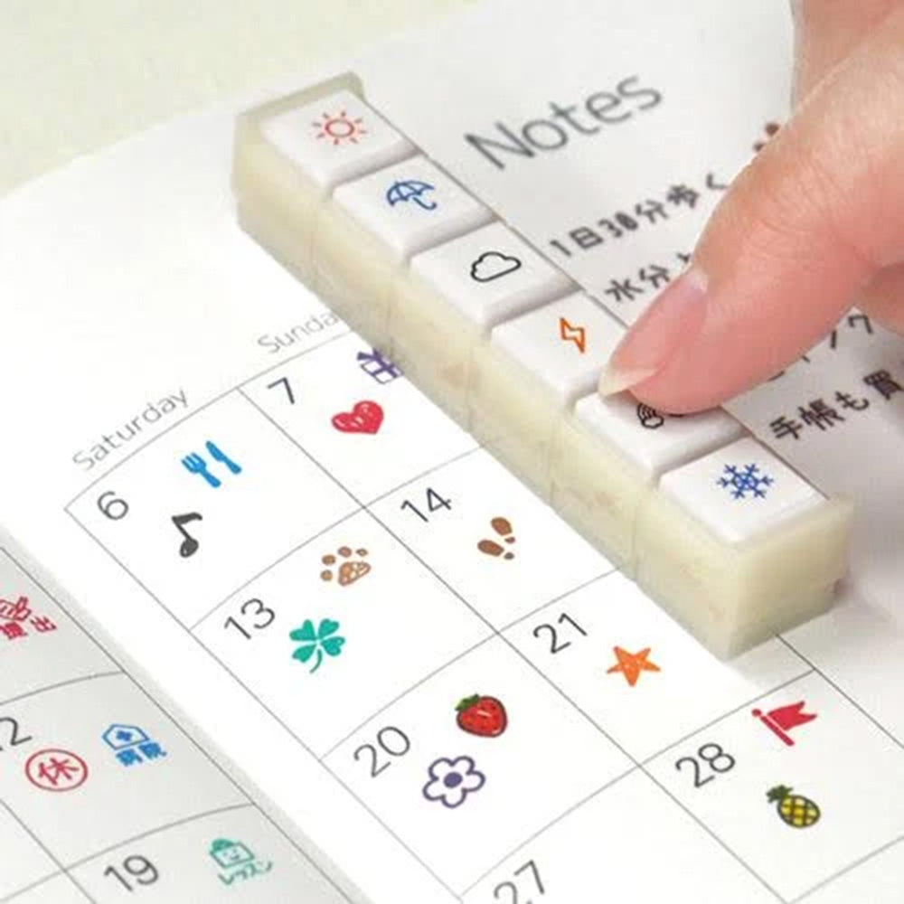 Kodomo No Kao Pochitto6 Push-Button Stamp - Shapes | M.Lovewell