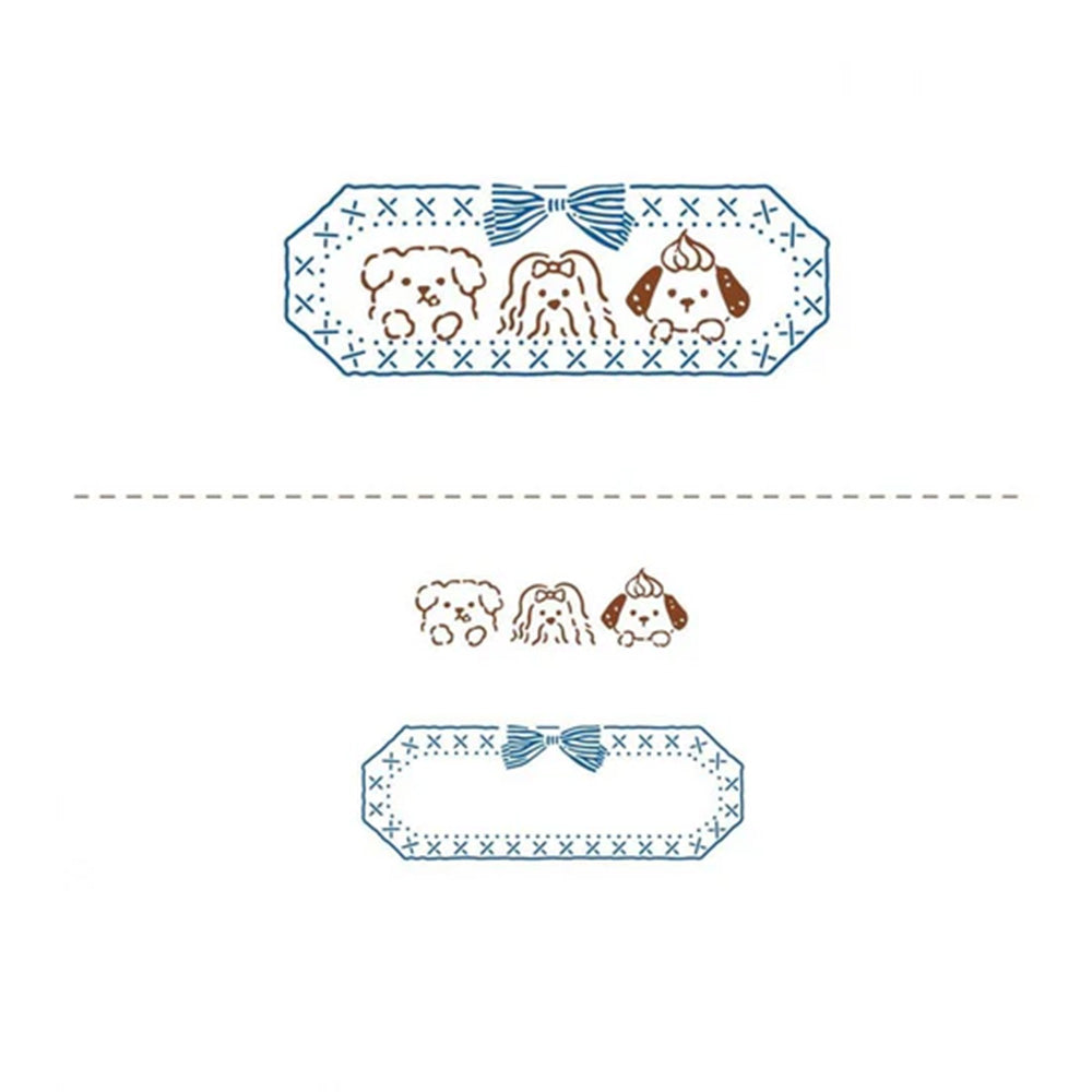 Kutsawa Hancoco Deco Layer Stamp - Peeping Dogs