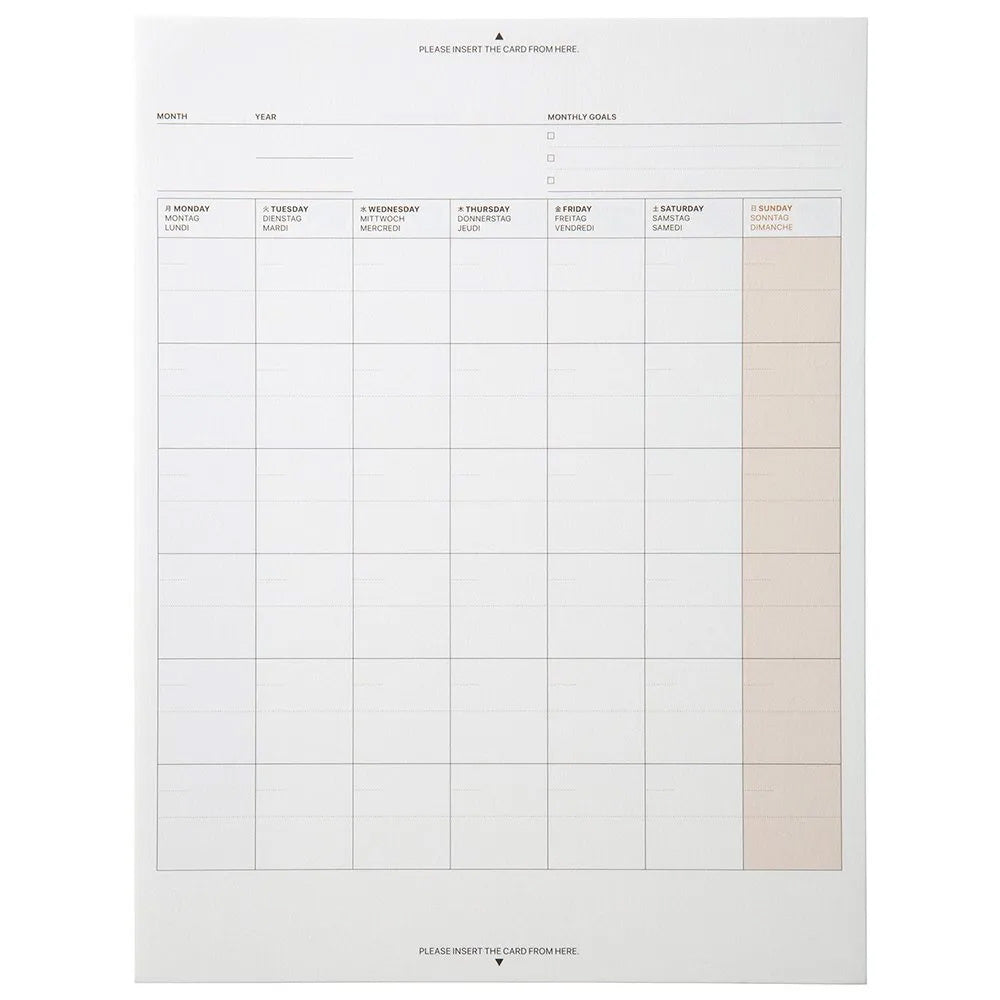 Laconic Field Pad A5 - Monthly Date Free