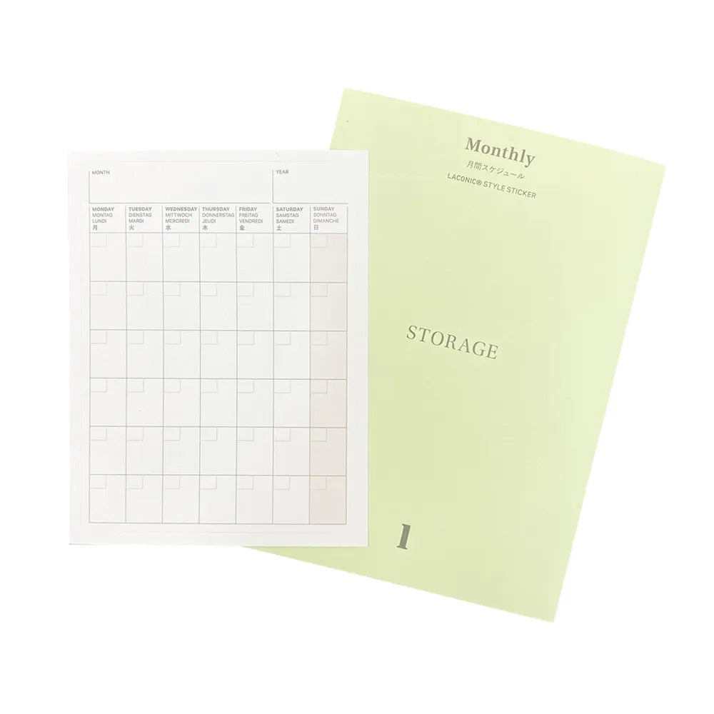 Laconic Style Sticker - Monthly