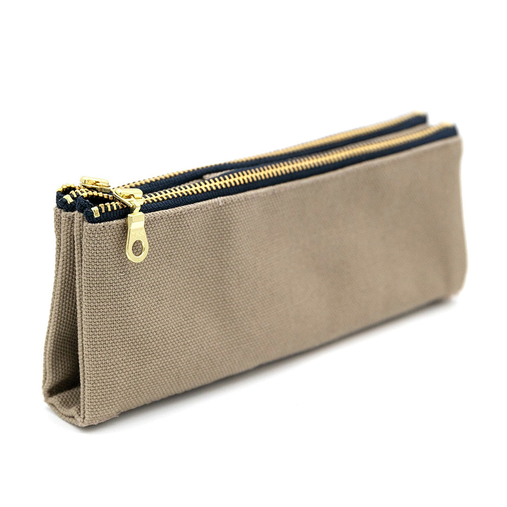 Luddite Canvas Folding Pen Case - Beige