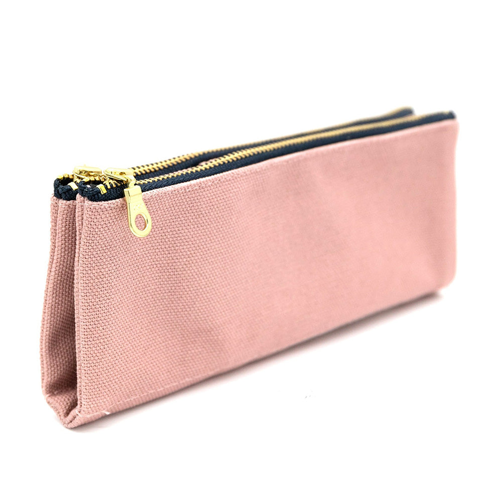 Luddite Canvas Folding Pen Case - Pink