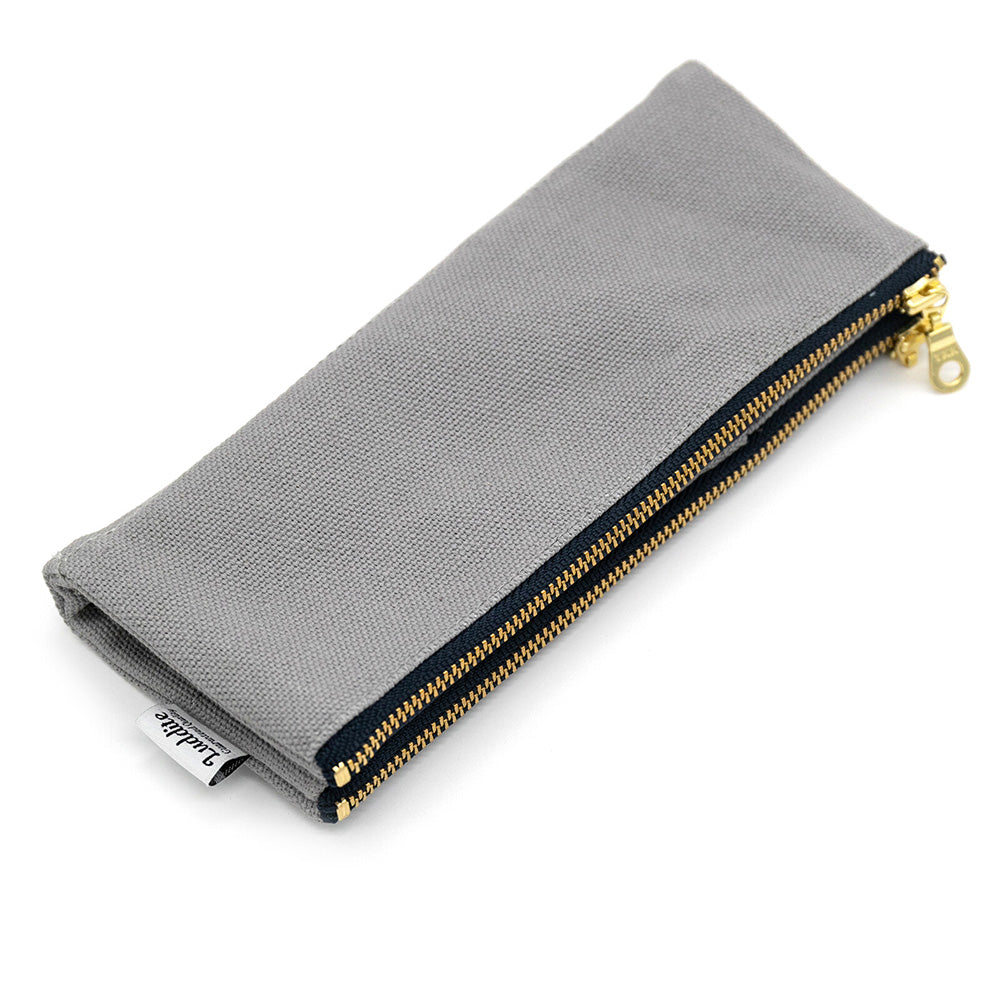 Luddite Canvas Folding Pen Case - Gray