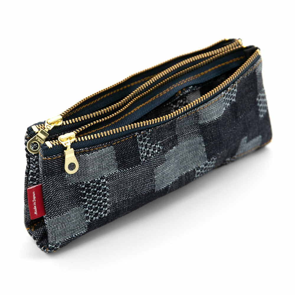 Luddite Denim Folding Pen Case - Patchwork