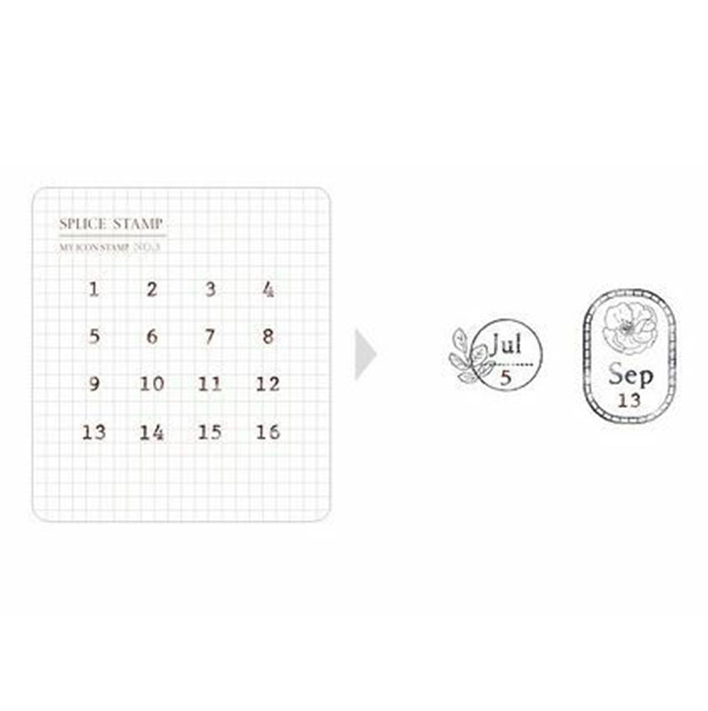 MU Lifestyle Splice Clear Stamp - No.2003 Numbers 1-16