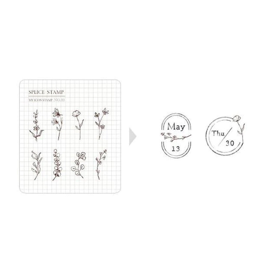 MU Lifestyle Splice Clear Stamp - No.2011 Mini Flowers