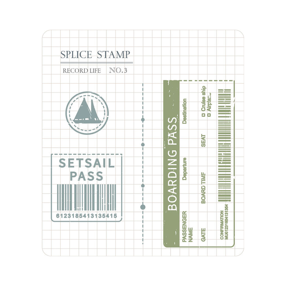 MU Lifestyle Splice Clear Stamp - No. 03 Record Stamp