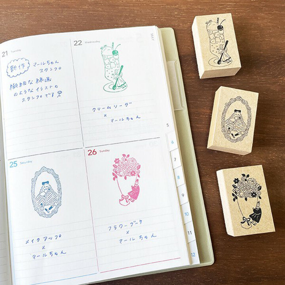 Marl Chan Wooden Stamp - Flower Bouquet