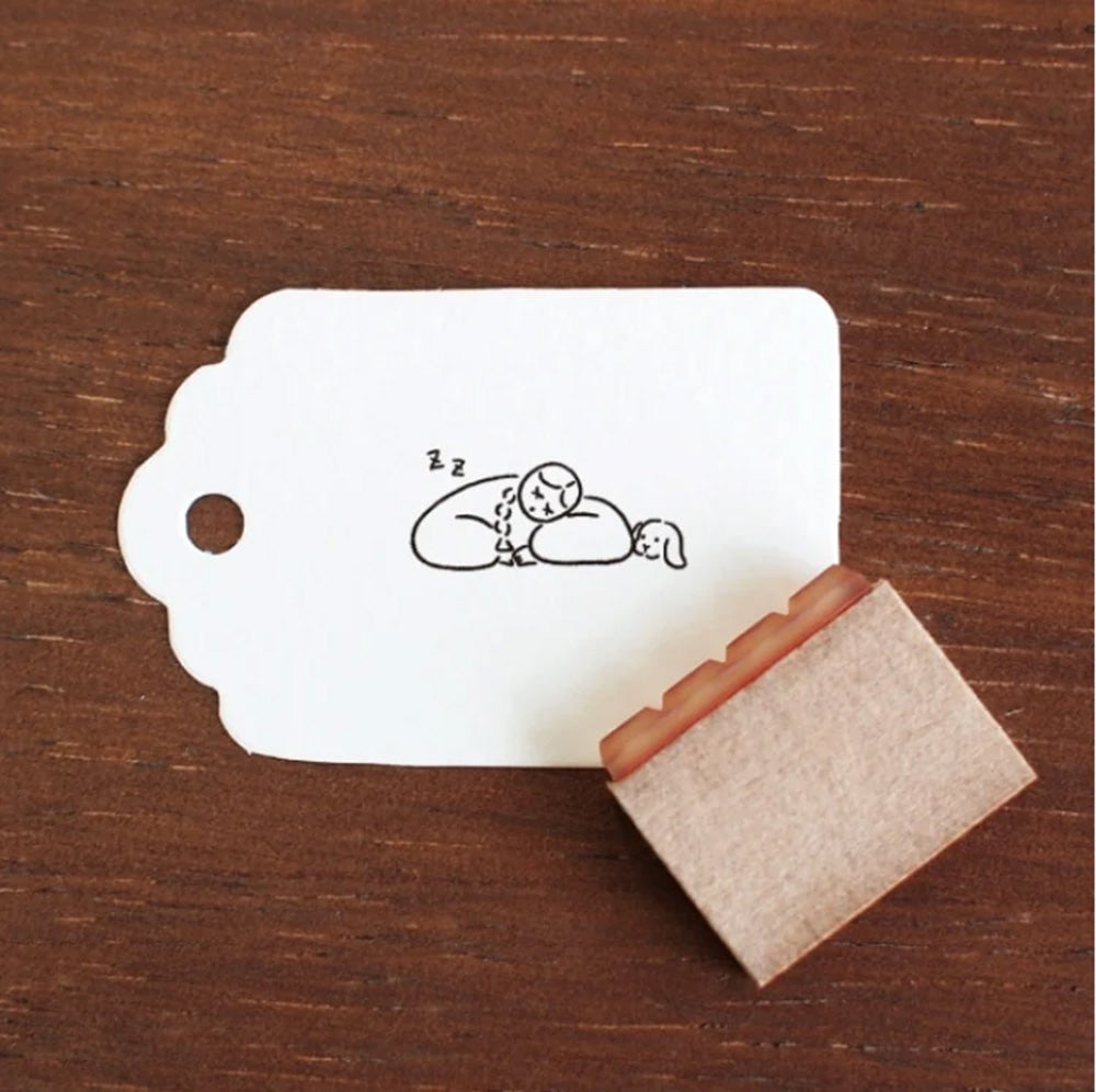 Marl Chan Wooden Stamp - Napping