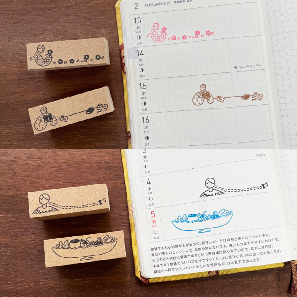 Marl Chan Wooden Stamp - Reading 2 – M.Lovewell