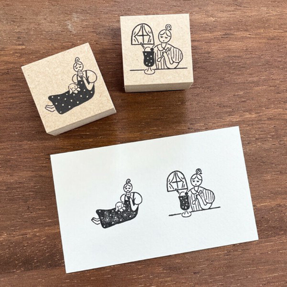 Marl Chan Wooden Stamp - For July