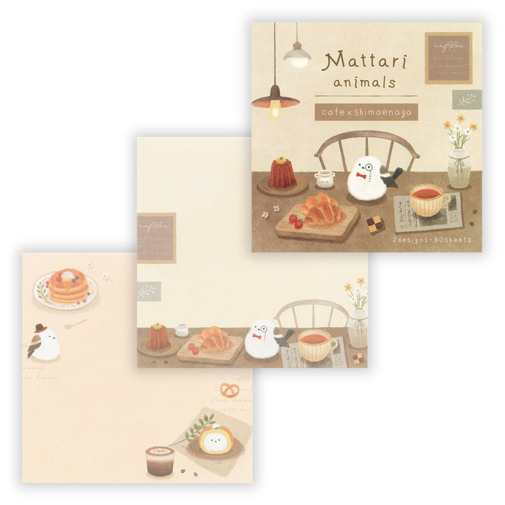 Mattari Animals Memo Pad - Cafe x Shimaenaga