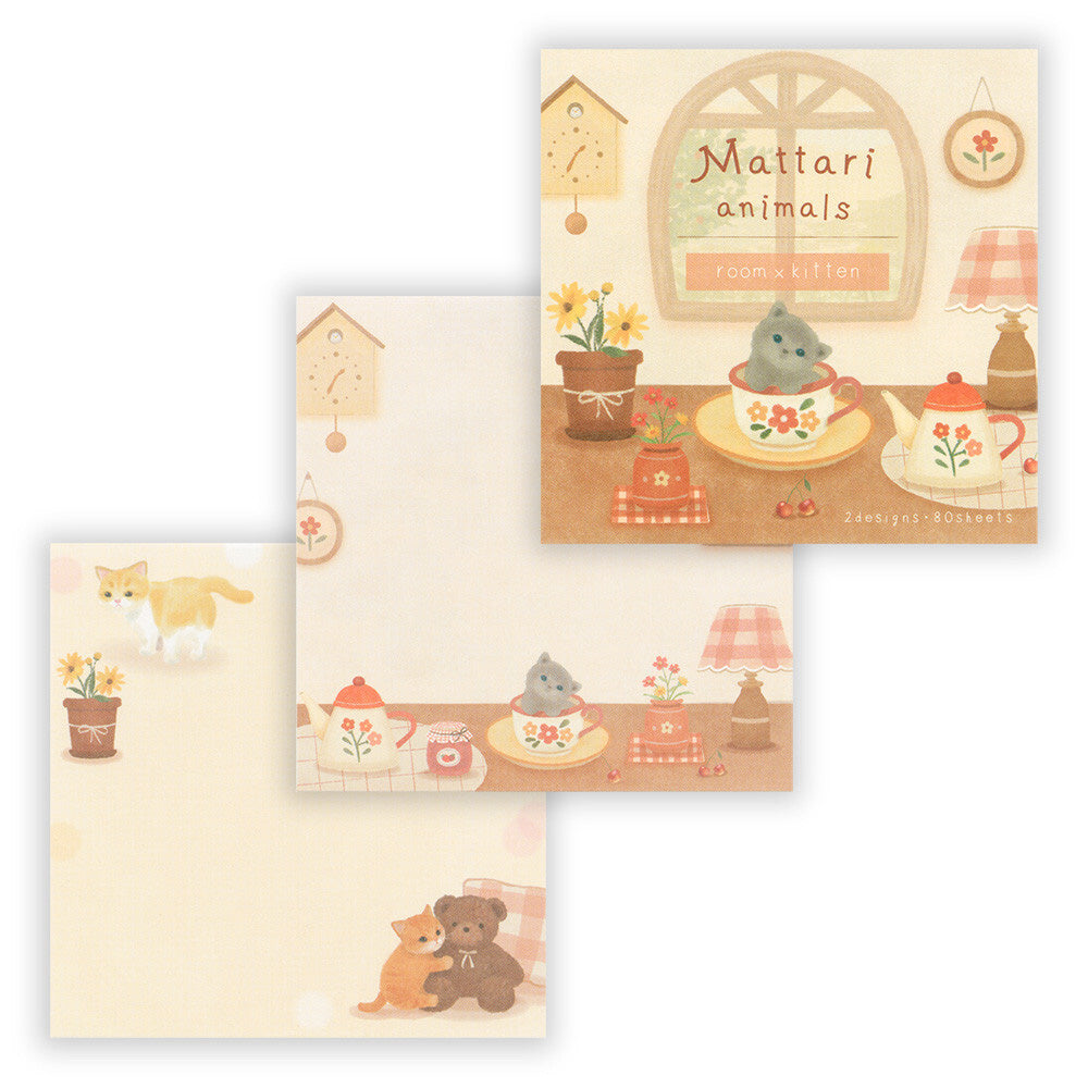 Mattari Animals Memo Pad - Room x Kitten