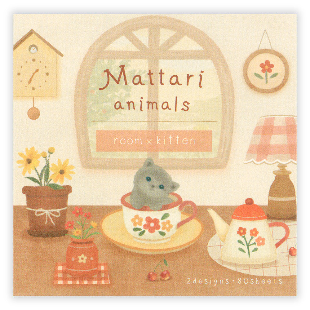 Mattari Animals Memo Pad - Room x Kitten