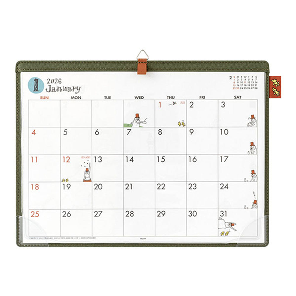 Midori 2026 Desk Calendar A4 - Ojisan