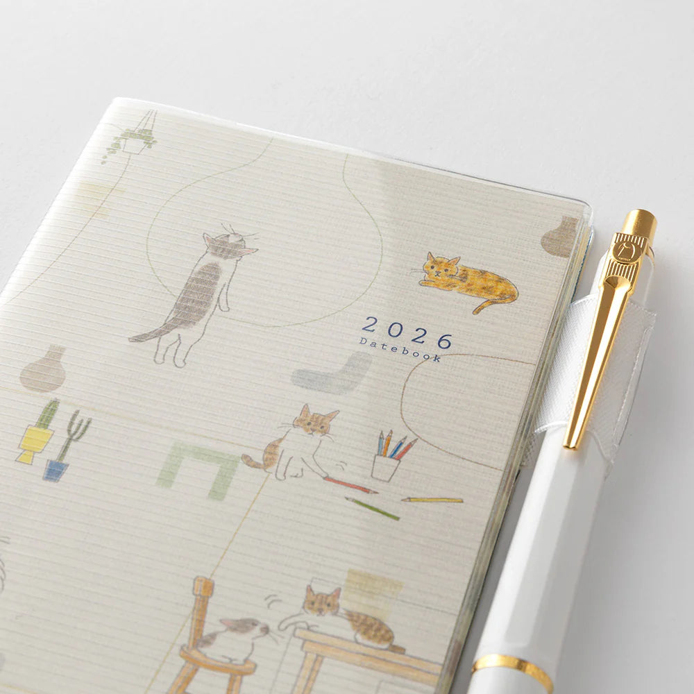 Midori 2026 Pocket Diary A6 - Cats
