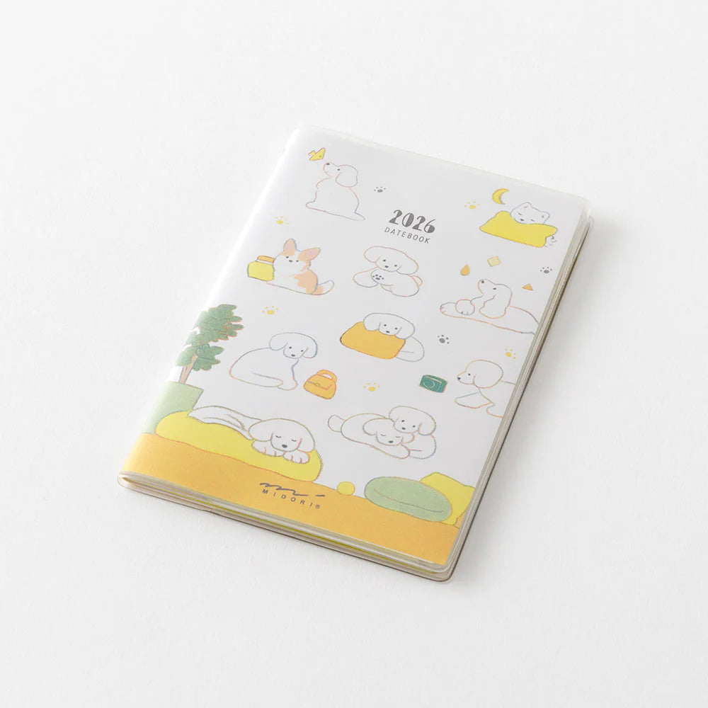 Midori 2026 Pocket Diary A6 - Dogs