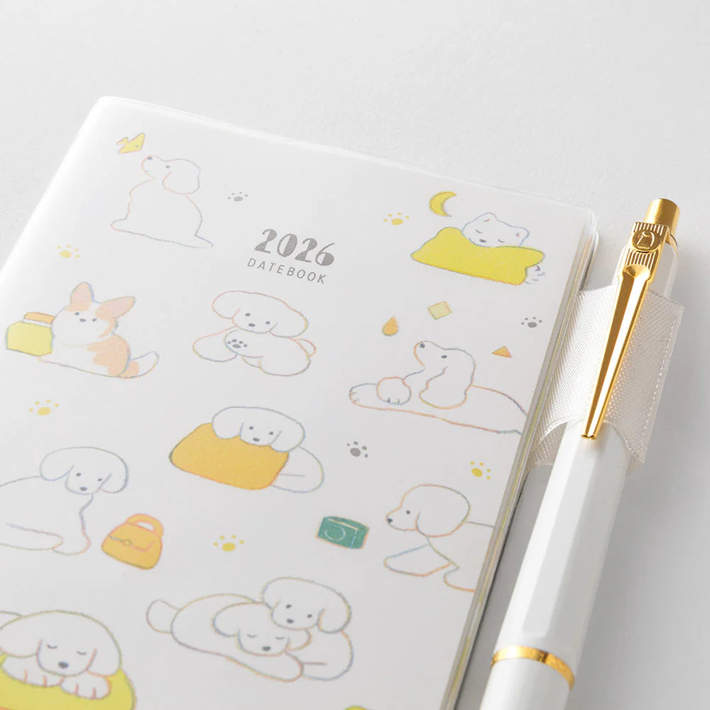 Midori 2026 Pocket Diary A6 - Dogs