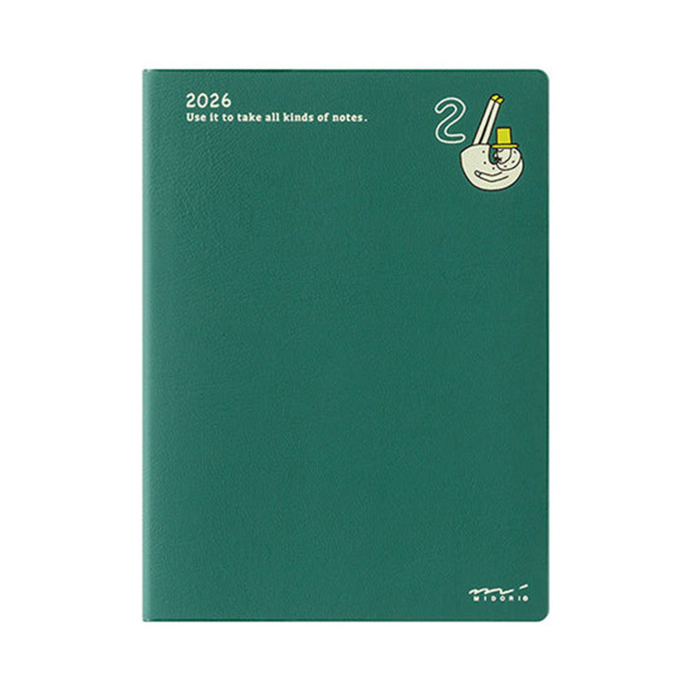 Midori 2026 Pocket Diary A6 Weekly Block - Ojisan | M.Lovewell
