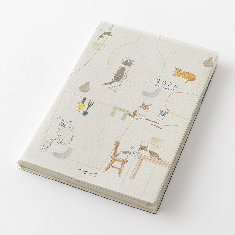Midori 2026 Pocket Diary B6 - Cats