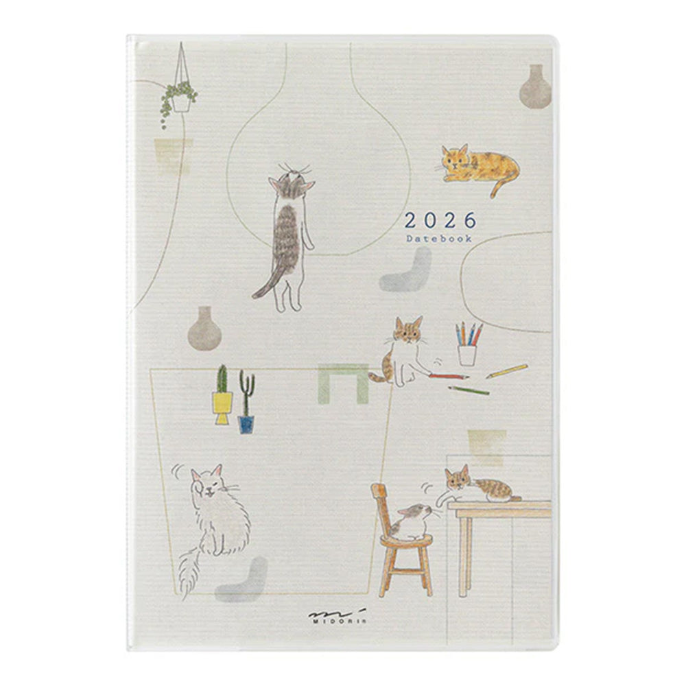 Midori 2026 Pocket Diary B6 - Cats