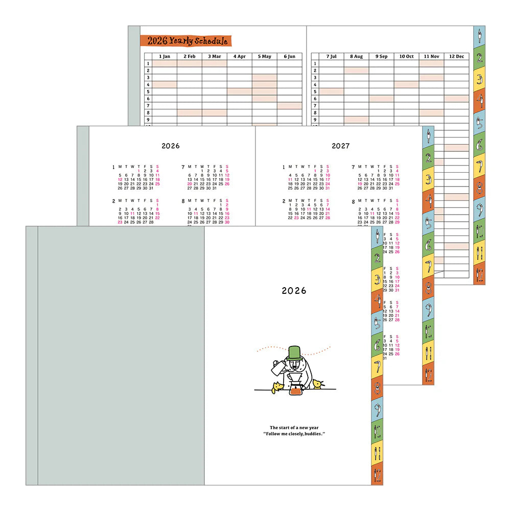 Midori 2026 Pocket Diary B6 - Ojisan