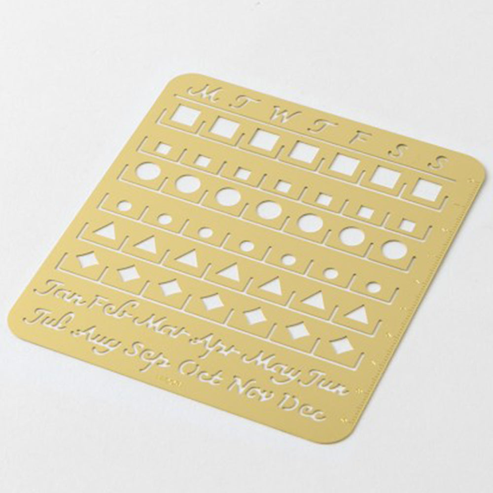 Midori Brass Monthly Calendar Template Block - Large