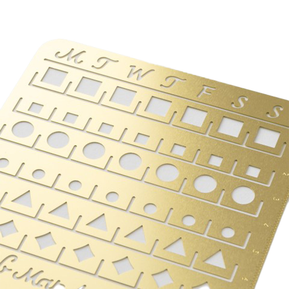 Midori Brass Monthly Calendar Template Block - Large