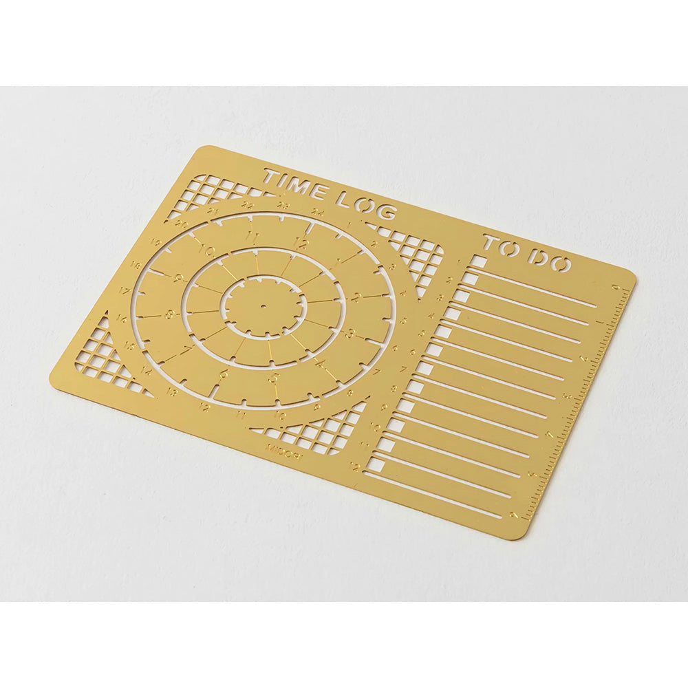 Midori Brass Diary Template - Time Log