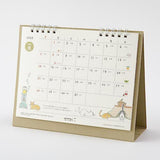 Midori 2024 Ring Desk Calendar M - Cats