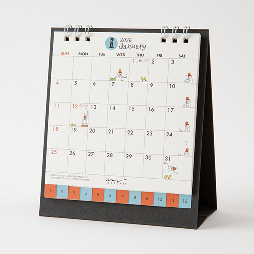 Midori Calendar Ring 2026 S - Ojisan