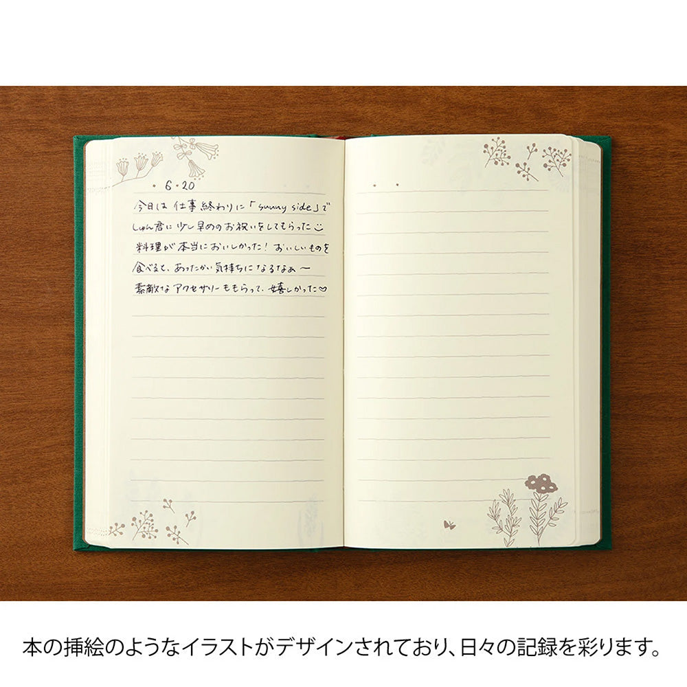 Midori Diary 1 Day 1 Page - Flower