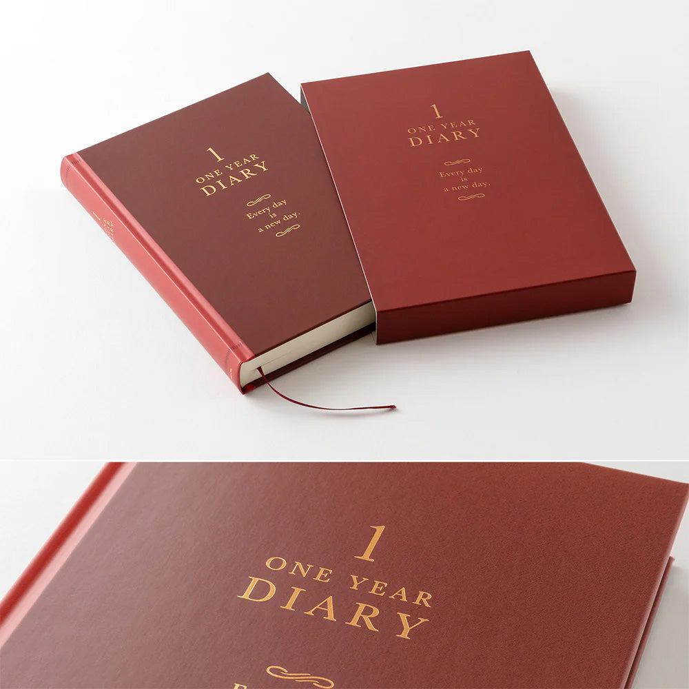 Red Work Diary Midori Diary One Day One Page - Classic Red – M.Lovewell