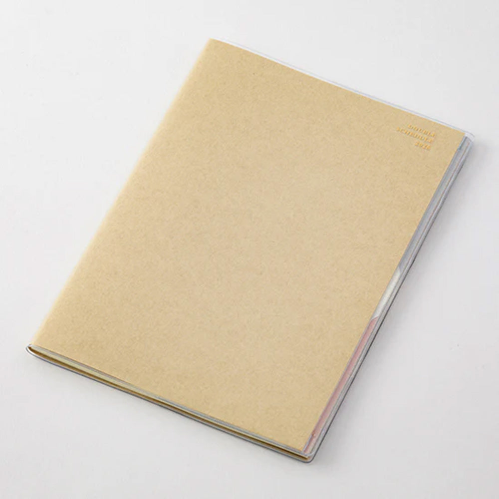 Midori Double Schedule B6 Diary 2026 - Beige
