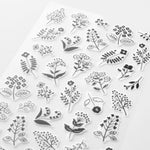 Midori Monotone Stickers - Flower