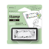 Midori Paintable Pre-Inked Half Size Stamp - Stationery