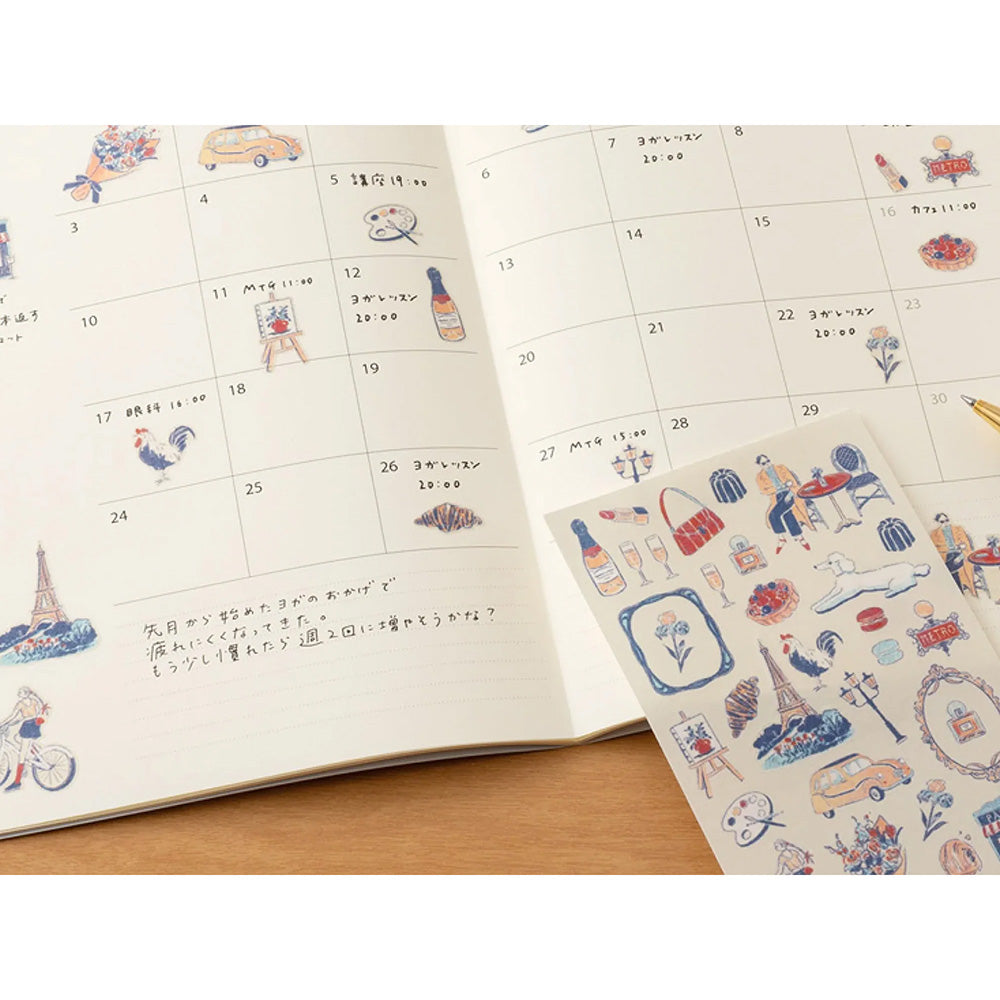 Midori Sticker Sheet - French Motifs