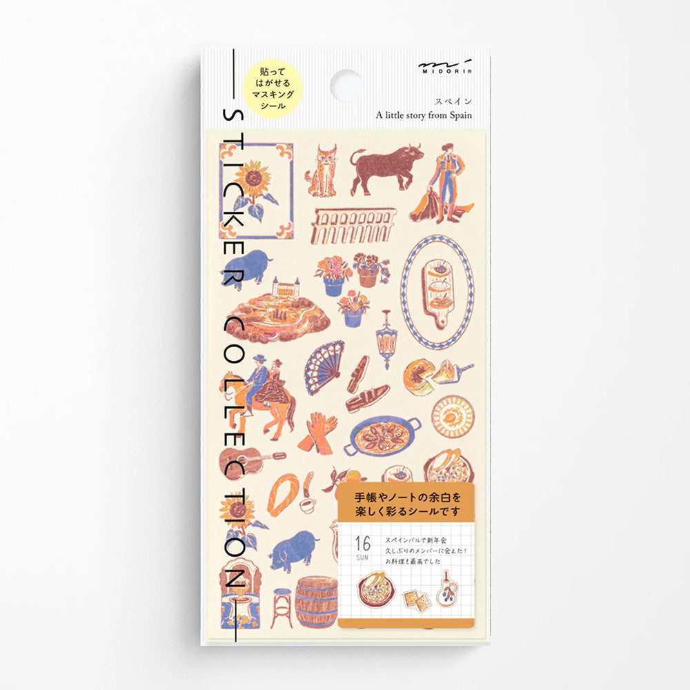 Midori Sticker Sheet - Spanish Motifs - M.Lovewell