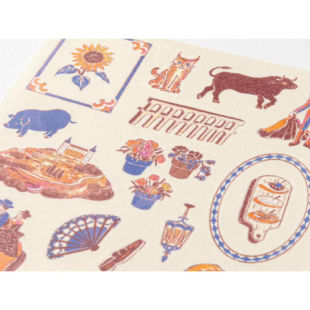 Midori Sticker Sheet - Spanish Motifs - M.Lovewell