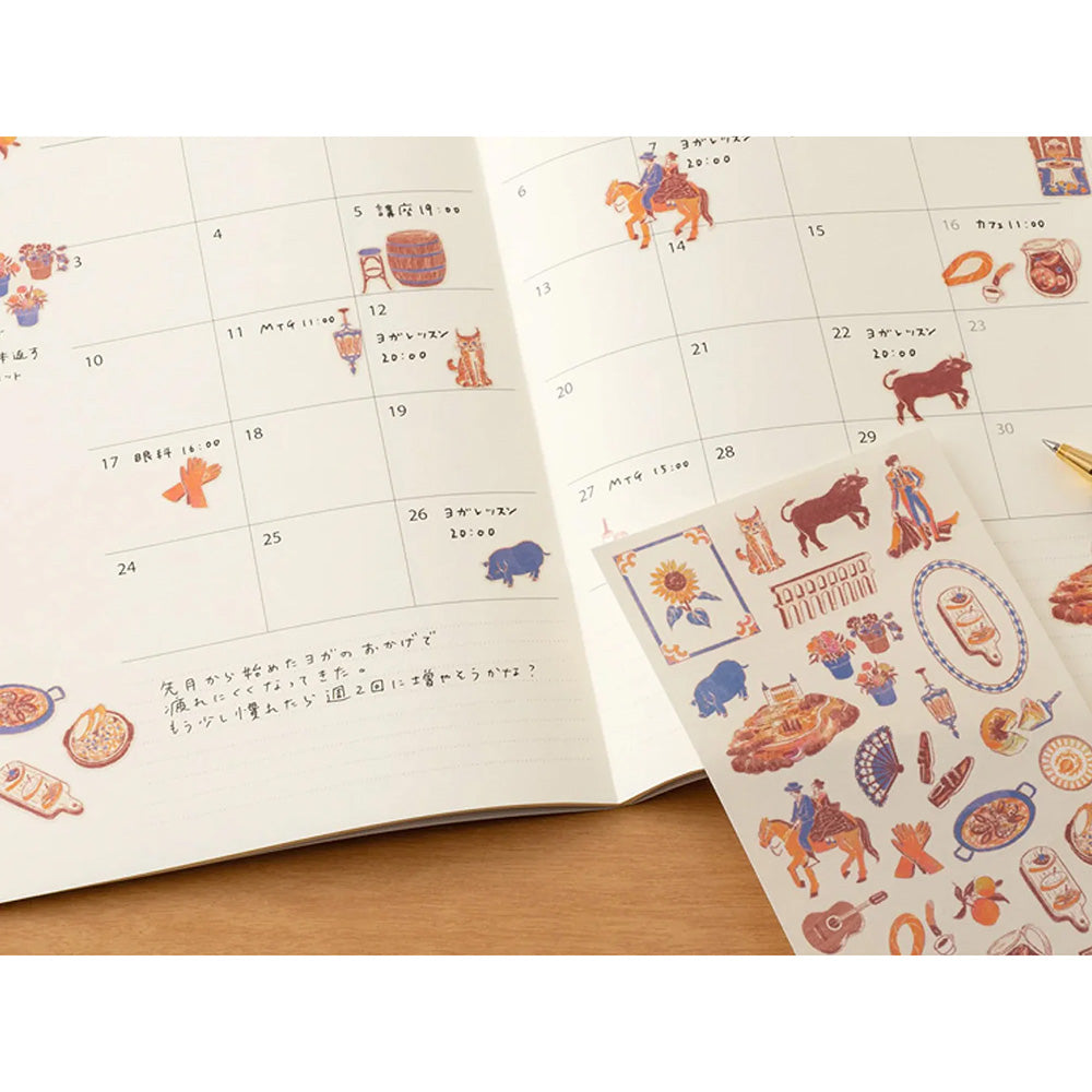 Midori Sticker Sheet - Spanish Motifs