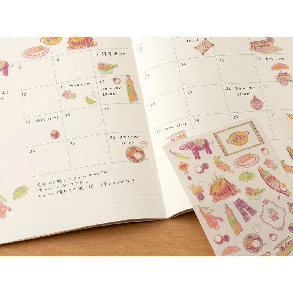 Midori Sticker Sheet - Thai Motifs