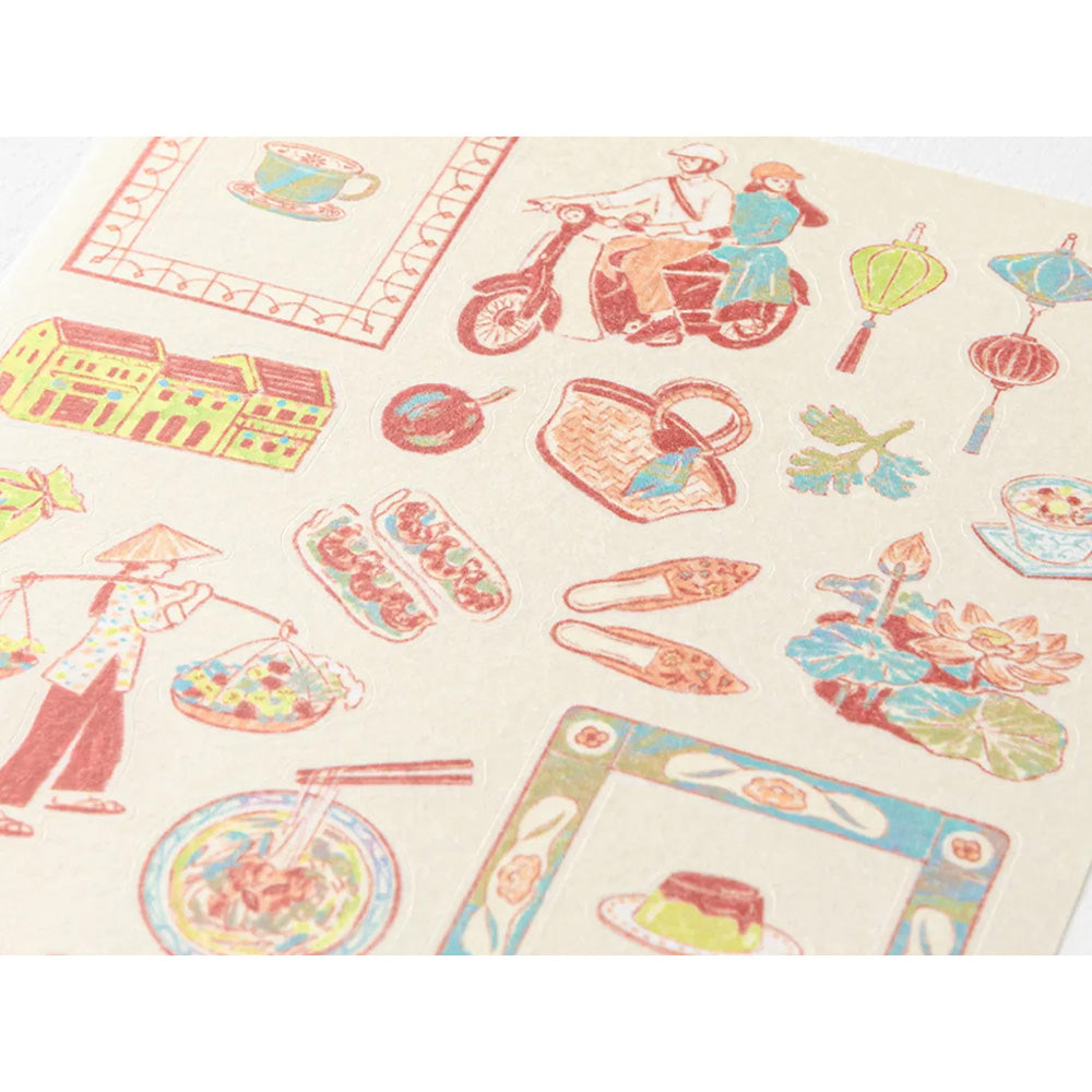 Midori Sticker Sheet - Vietnamese Motifs